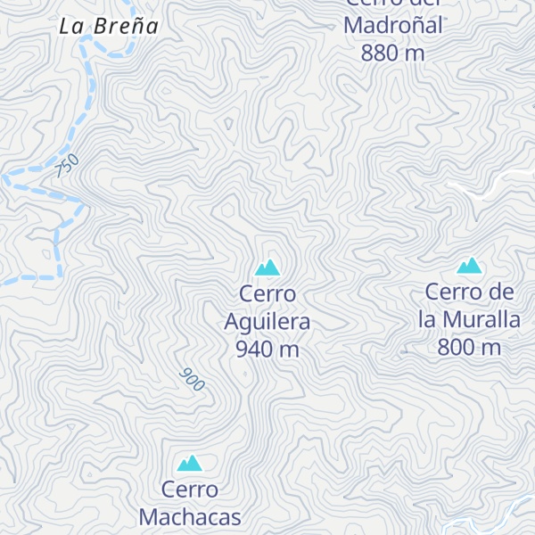 Map of Cerro Aguilera