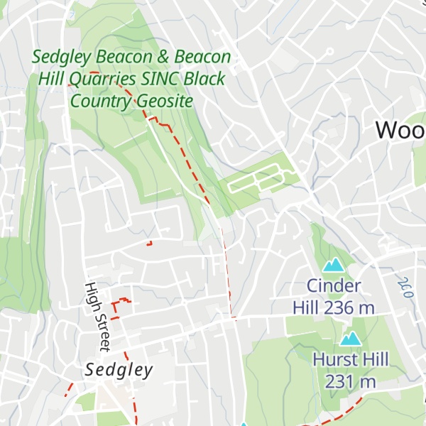 Map of Sedgley Beacon