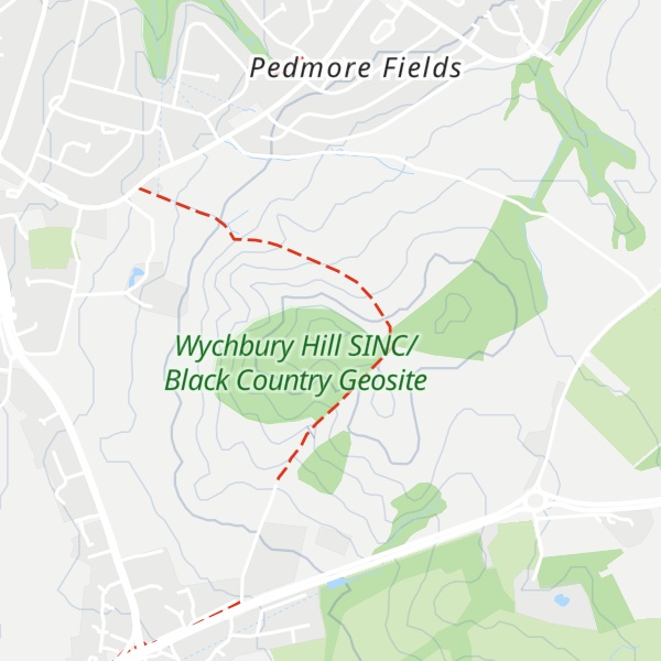 Map of Wychbury Hill