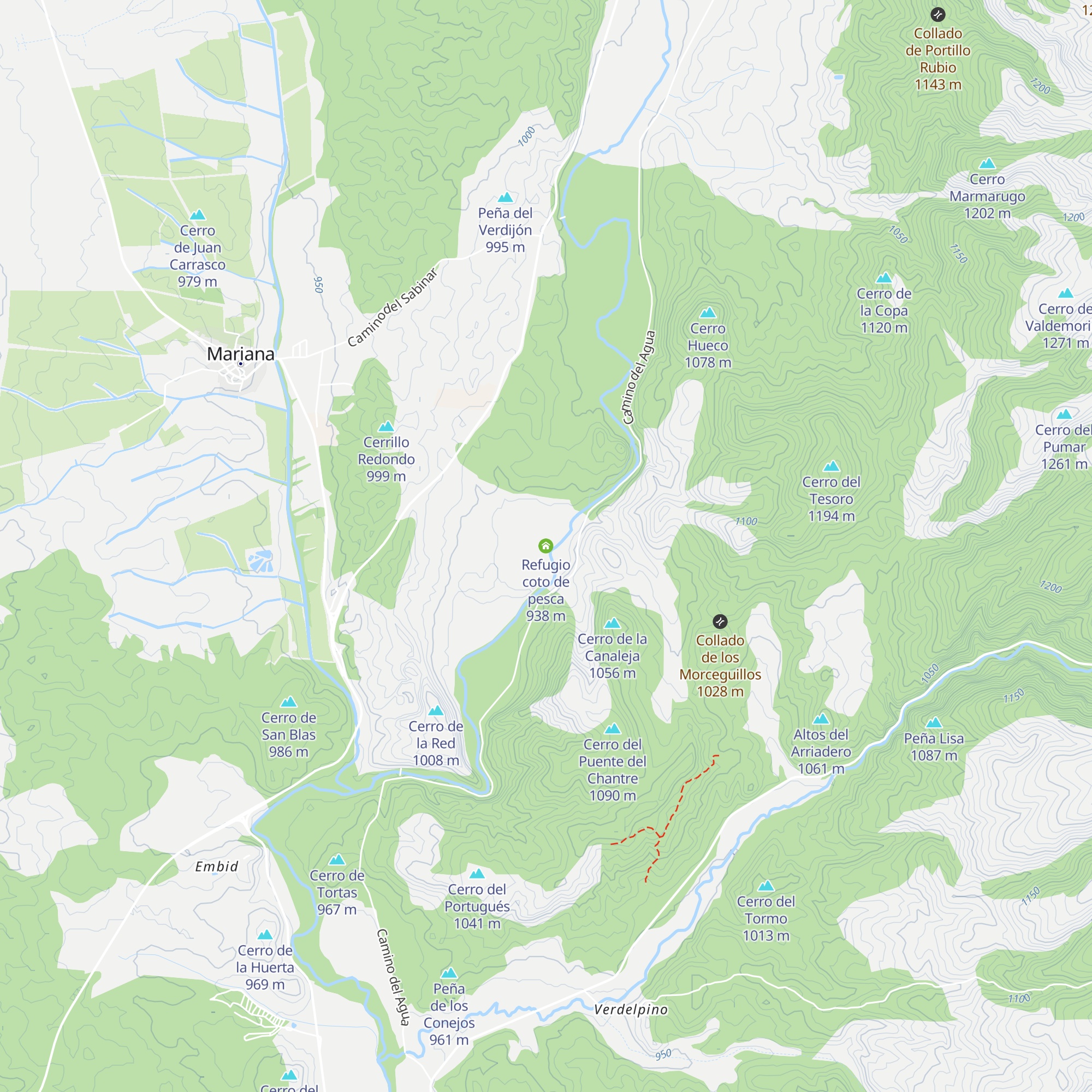 Refugio coto de pesca map