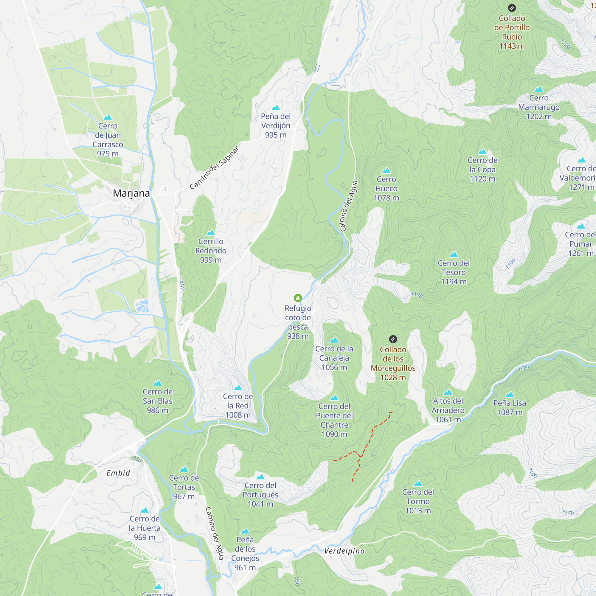 Refugio coto de pesca map