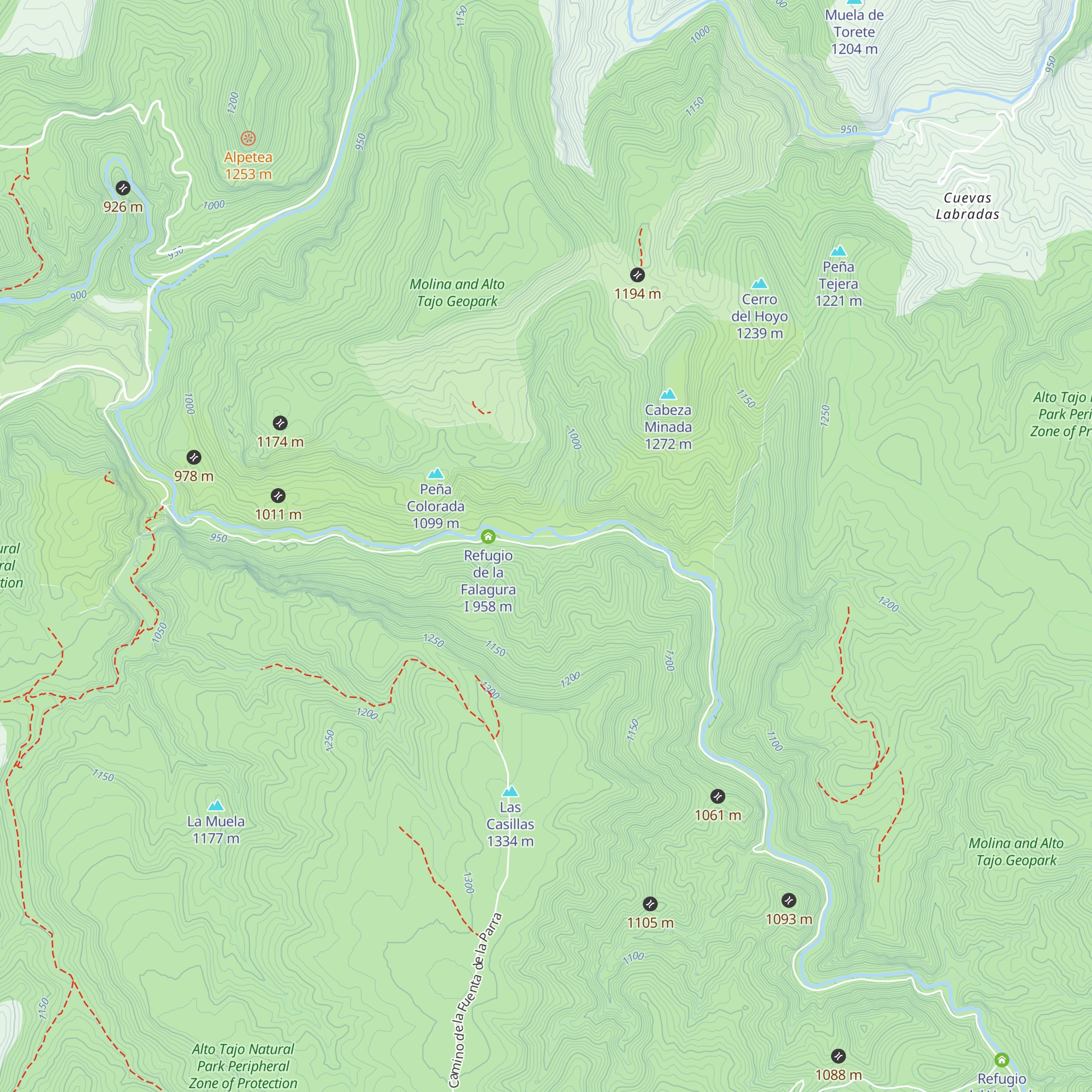 Refugio de la Falaguera II map