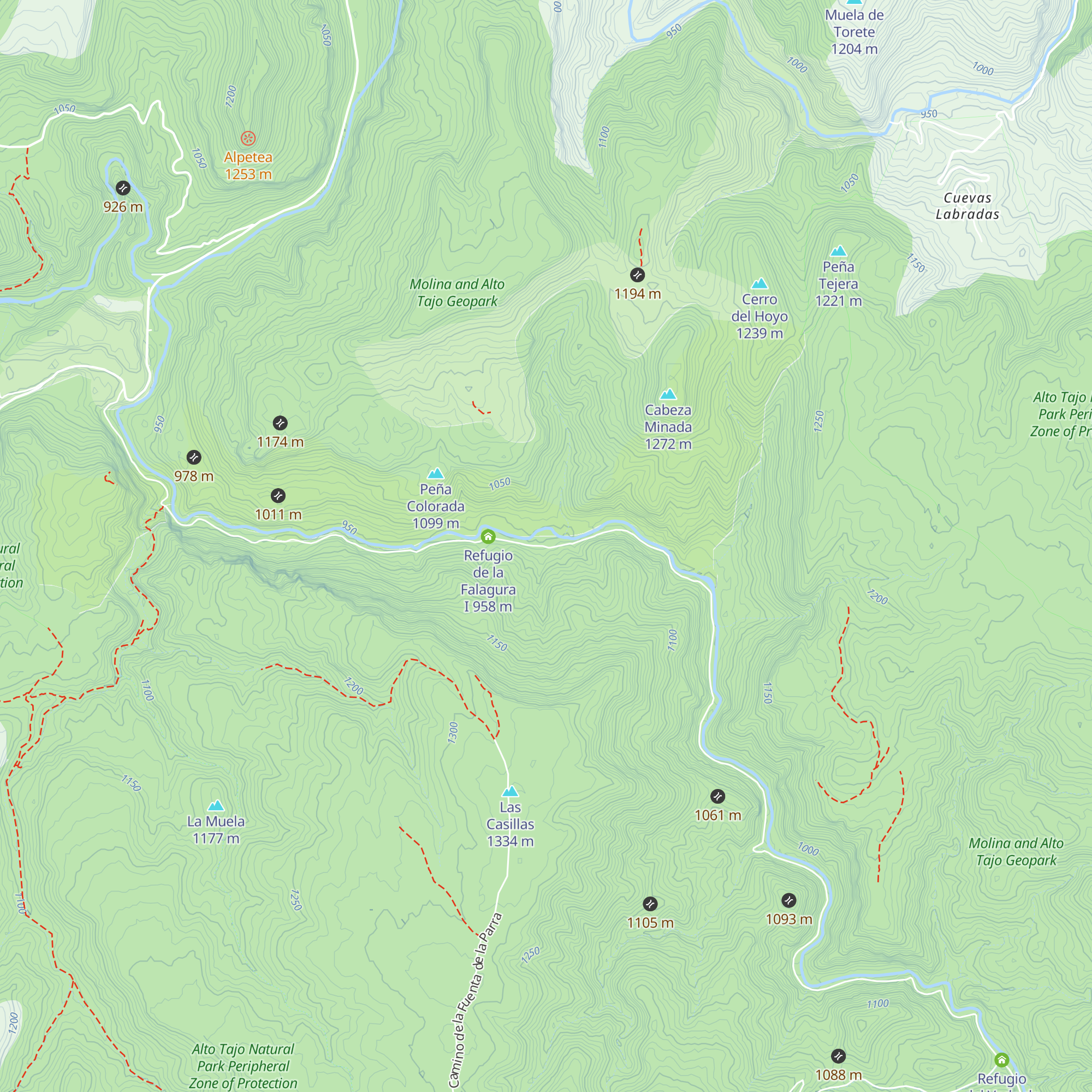 Refugio de la Falaguera II map