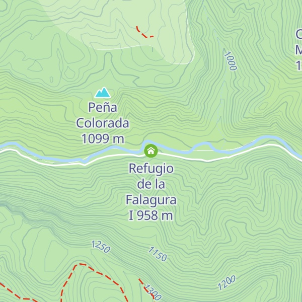 Map of Refugio de la Falagura I
