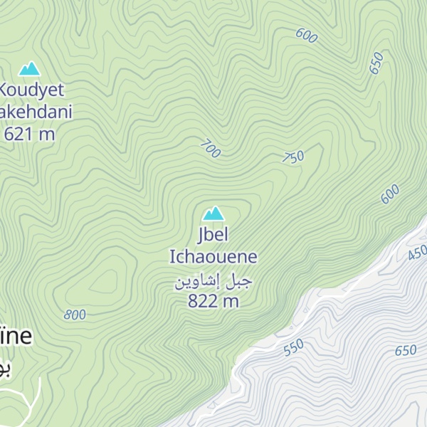Map of Jbel Ichaouene جبل إشاوين