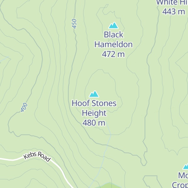 Map of Hoof Stones Height
