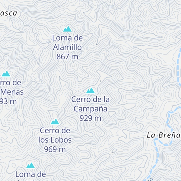 Map of Cerro de la Campaña