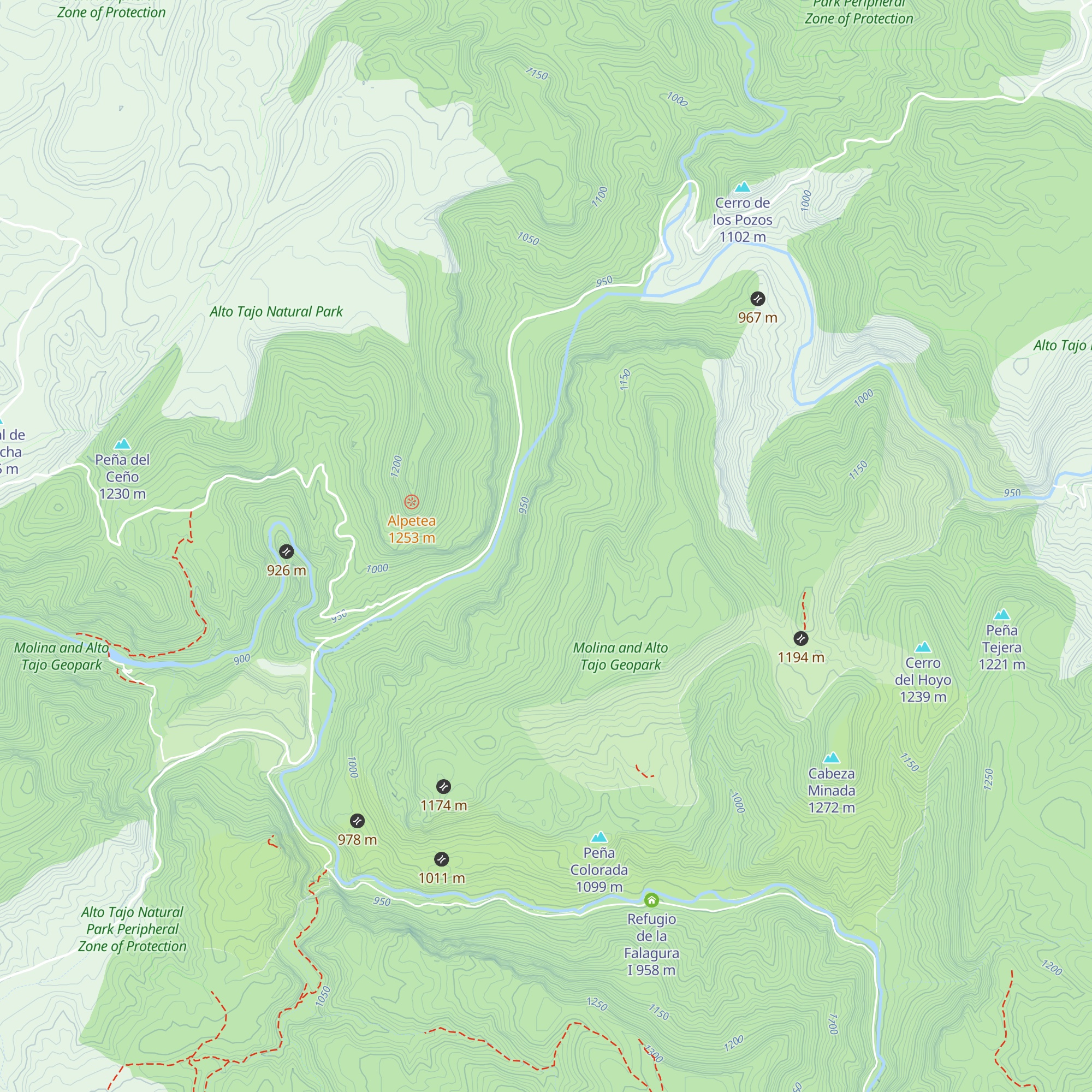 Refugio del Hontanar map