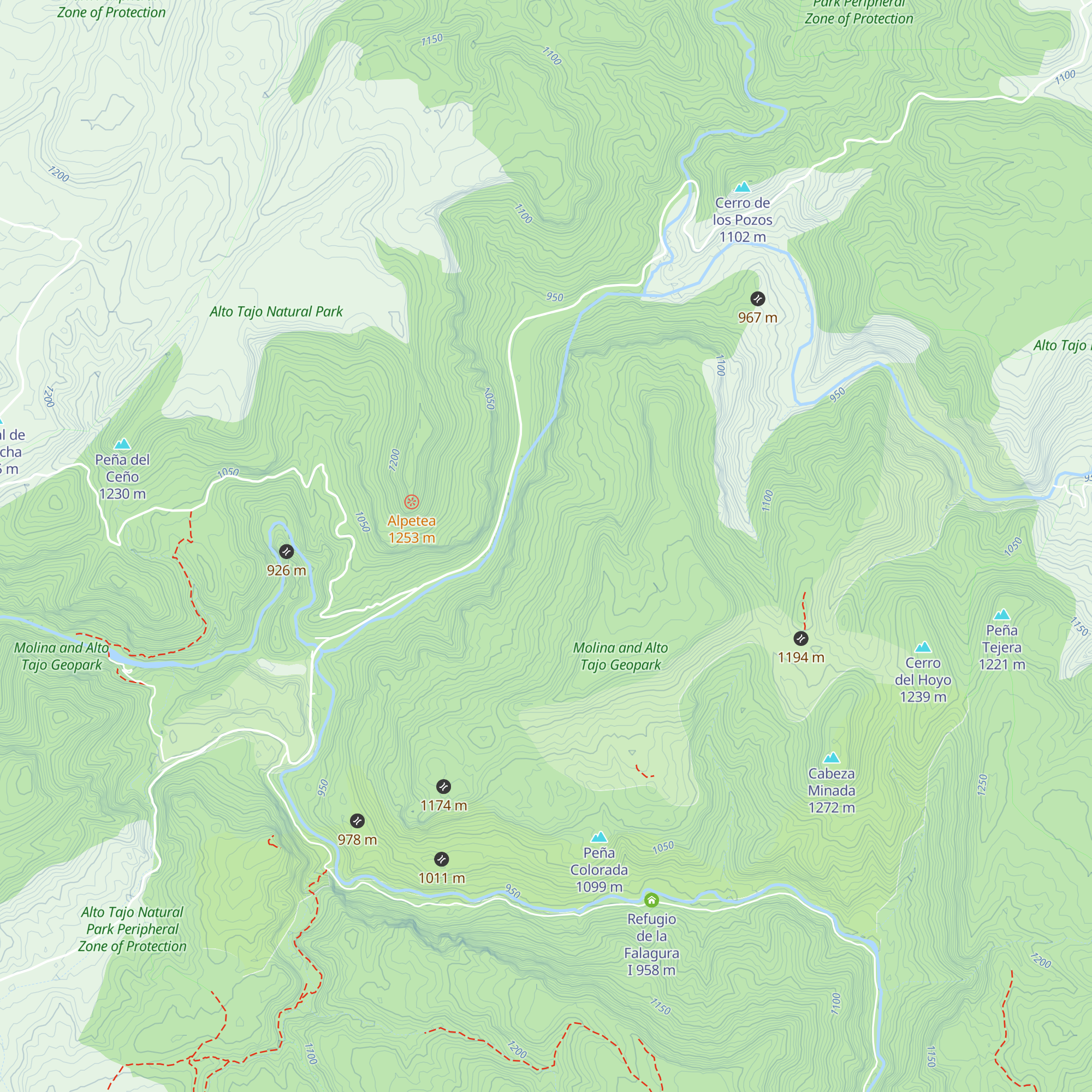 Refugio del Hontanar map