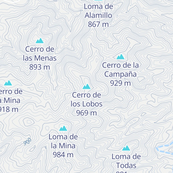 Map of Cerro de los Lobos