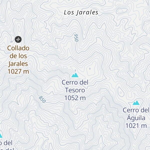 Map of Cerro del Tesoro