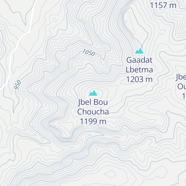 Map of Jbel Bou Choucha