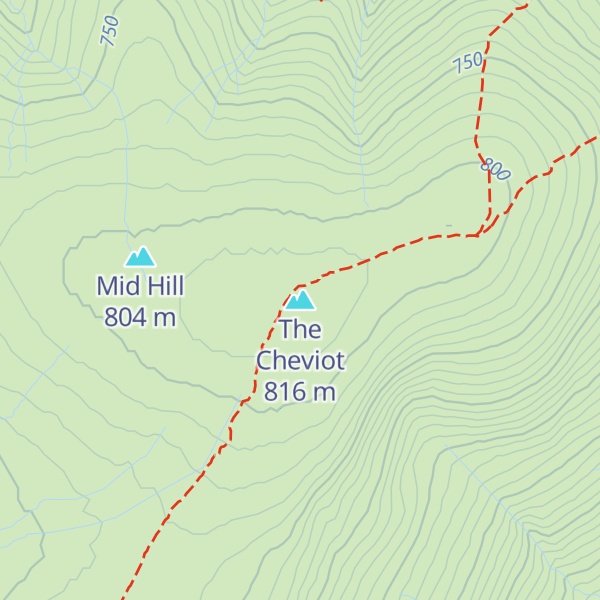 Map of The Cheviot