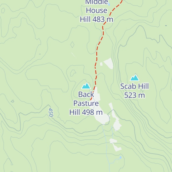 Map of Back Pasture Hill
