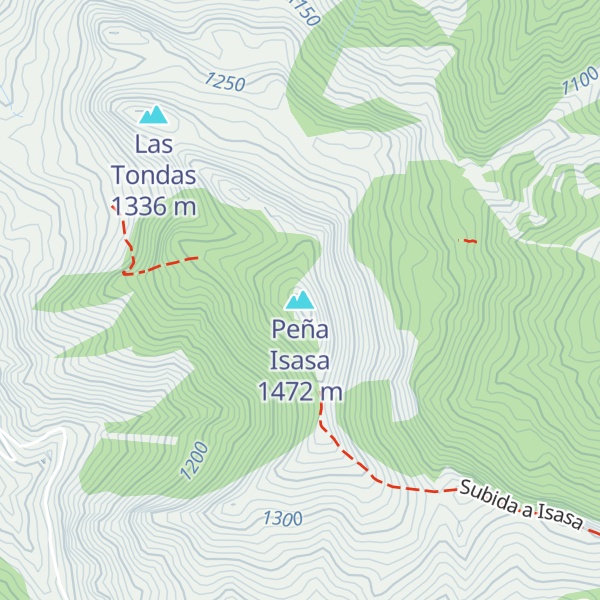 Map of Peña Isasa