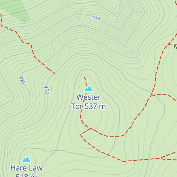 Map of Wester Tor