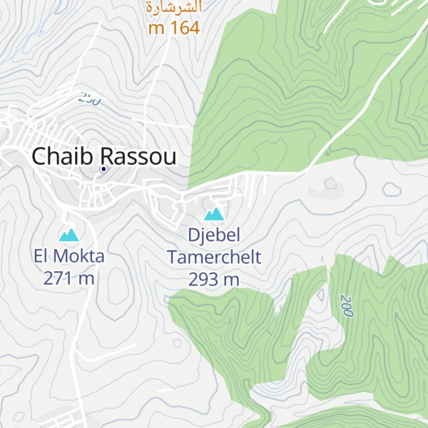 Map of Djebel Tamerchelt