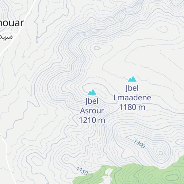 Map of Jbel Asrour