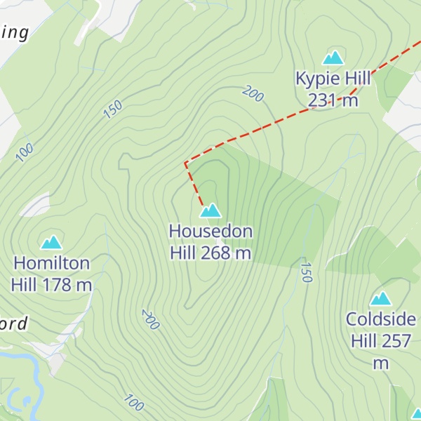 Map of Housedon Hill