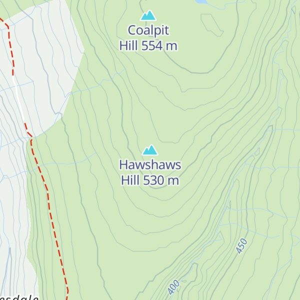 Map of Hawshaws Hill