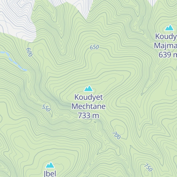 Map of Koudyet Mechtane