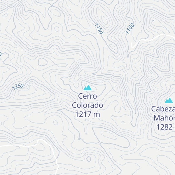 Map of Cerro Colorado