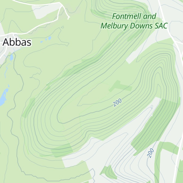 Map of Fontmell Down