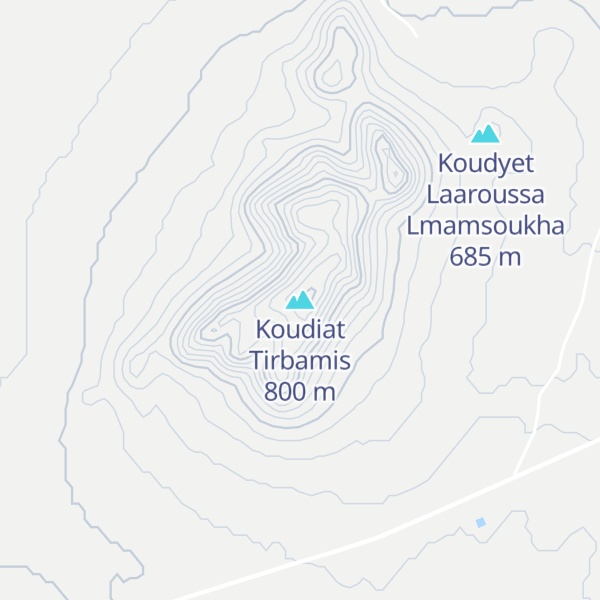 Map of Koudiat Tirbamis