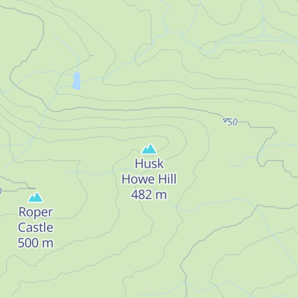 Map of Husk Howe Hill