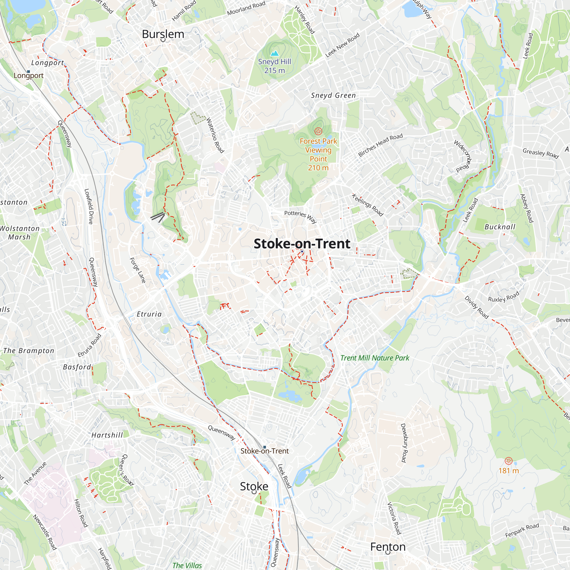 Potteries Museum and Art Gallery map