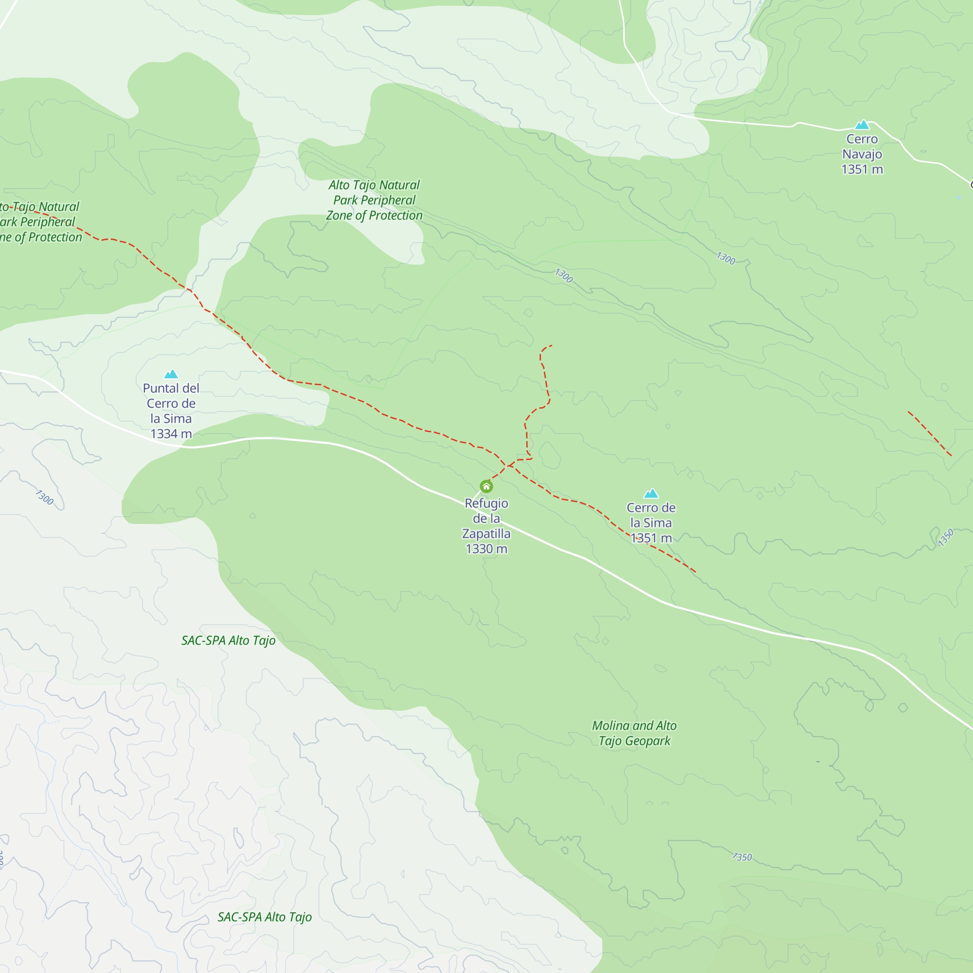 Refugio de la Zapatilla map