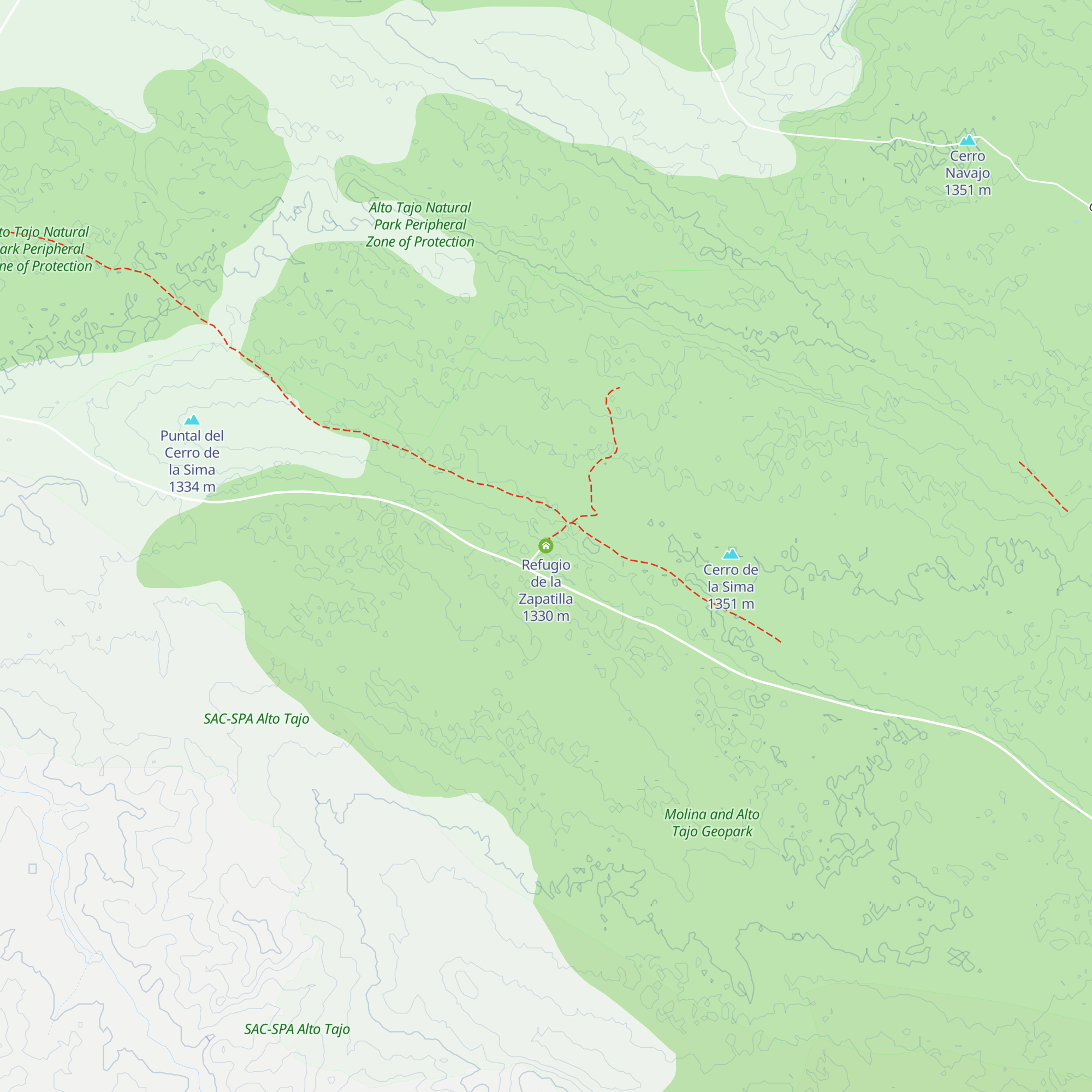 Refugio de la Zapatilla map