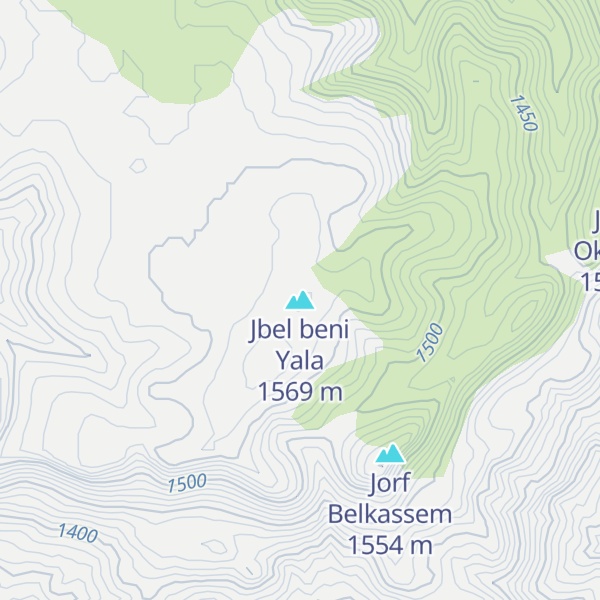 Map of Jbel beni Yala