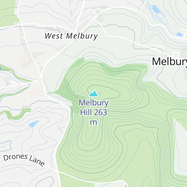 Map of Melbury Hill