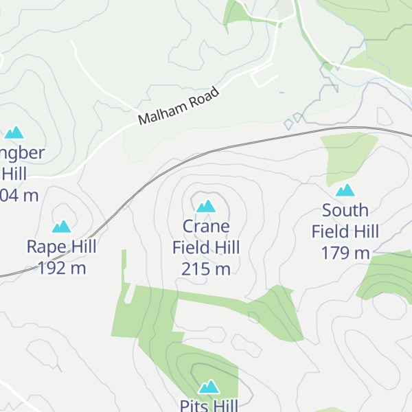 Map of Crane Field Hill