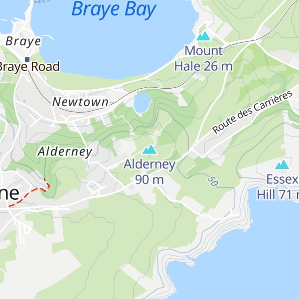 Map of Alderney