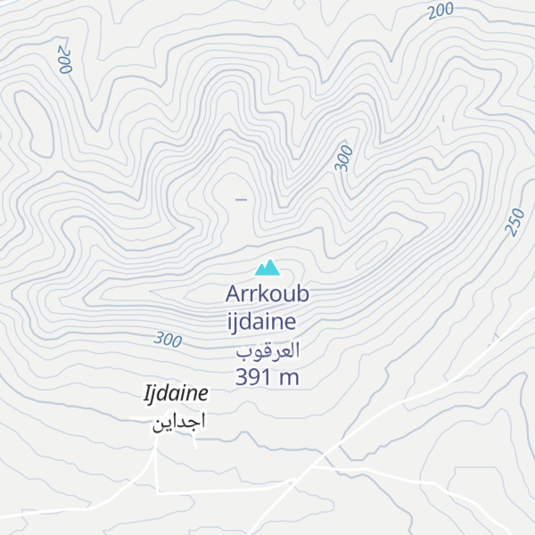 Map of Arrkoub ijdaine ⵄⵔⵇⵓⴱ ⵉⵊⴷⴰⵢⵏ العرقوب