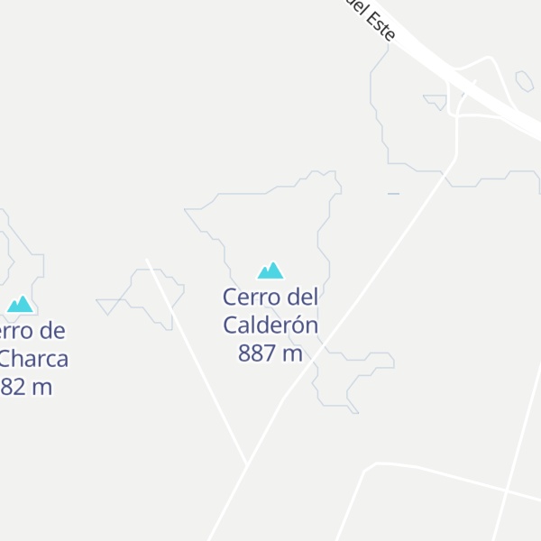 Map of Cerro del Calderón