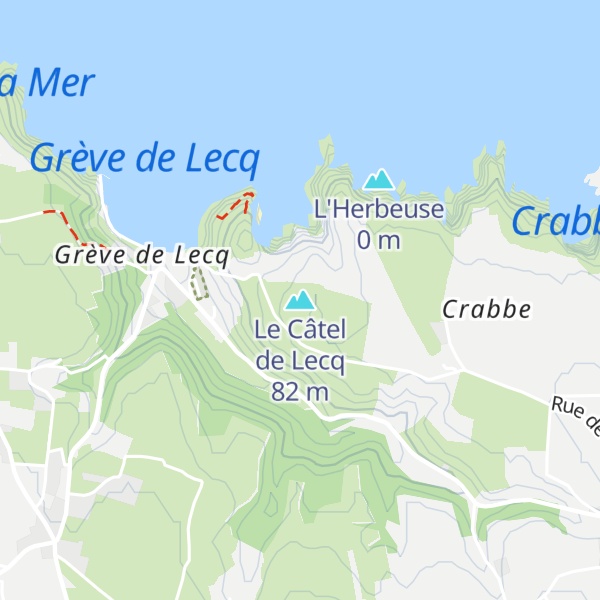 Map of Le Câtel de Lecq