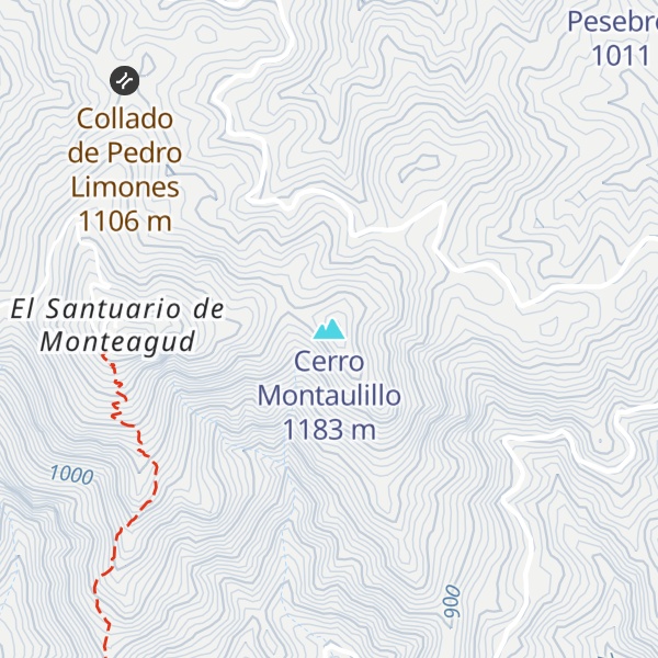 Map of Cerro Montaulillo