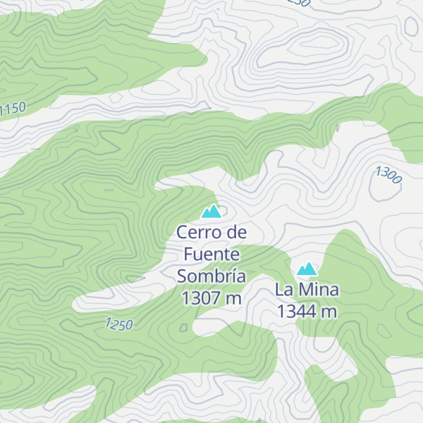 Map of Cerro de Fuente Sombría