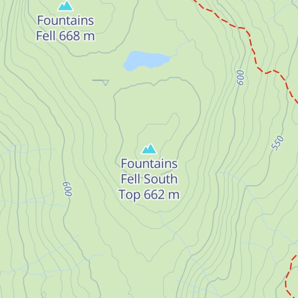 Map of Fountains Fell South Top