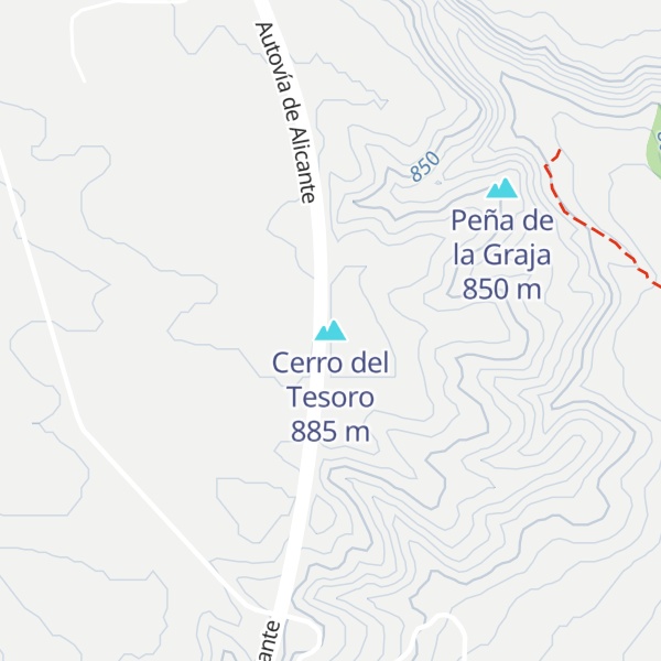 Map of Cerro del Tesoro
