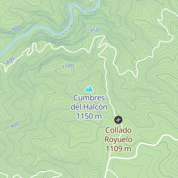 Map of Cumbres del Halcón