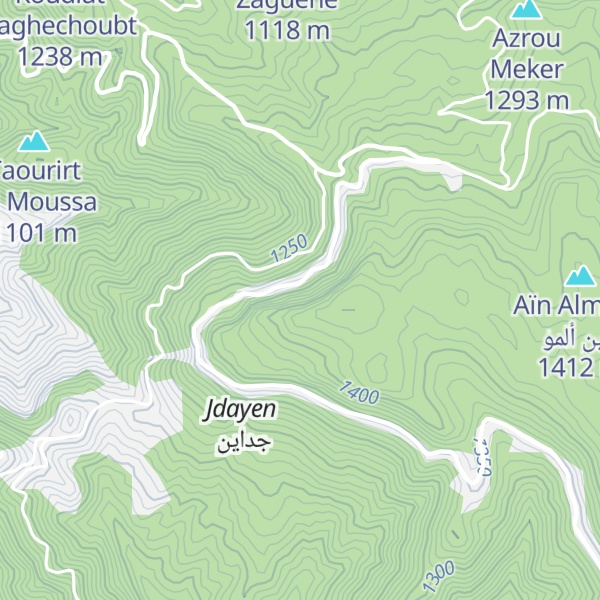 Map of Azrou n-Teninna