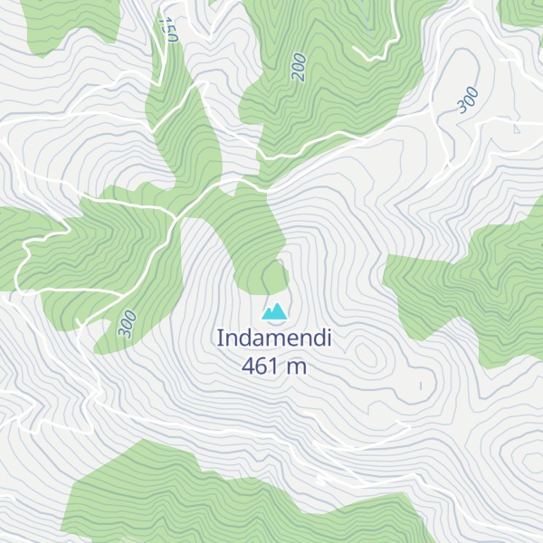 Map of Indamendiko gurutzea