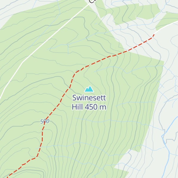 Map of Swinesett Hill