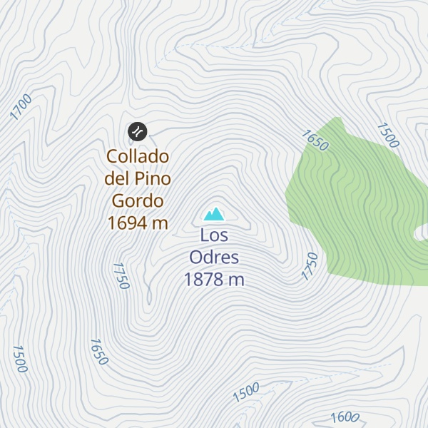 Map of Los Odres