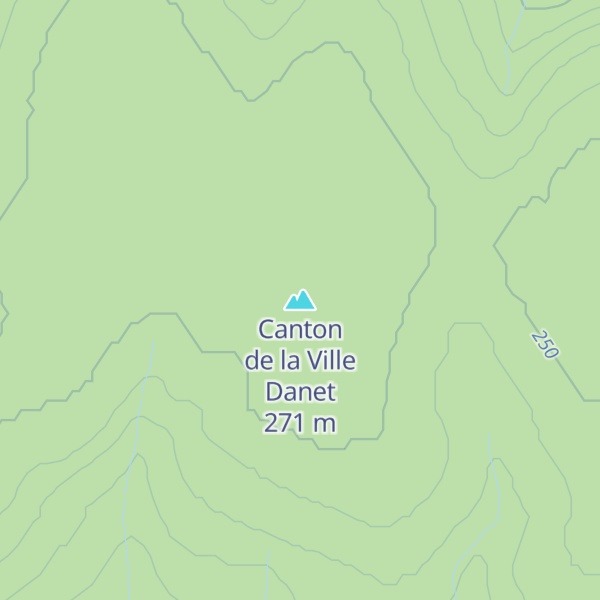 Map of Canton de la Ville Danet
