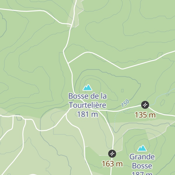 Map of Bosse de la Tourtelière